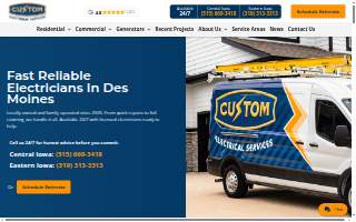 Custom Electrical Services website