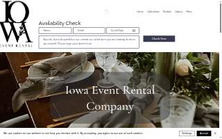 Iowa Event Rental of Waukee website