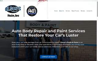 Olson's Body & Paint, Inc. website