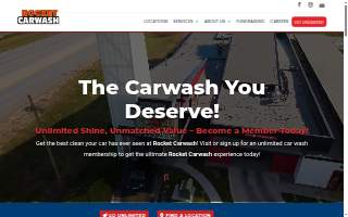 Rocket Carwash of Waukee website