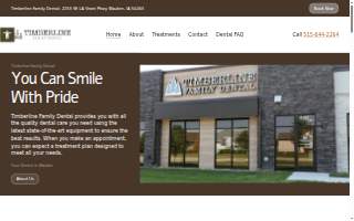 Timberline Family Dental website