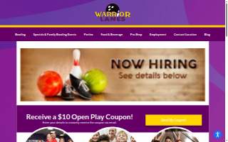 Warrior Lanes of Waukee website