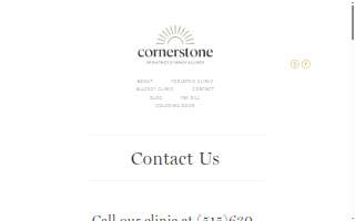 Cornerstone Pediatrics and Family Allergy of West Des Moines website