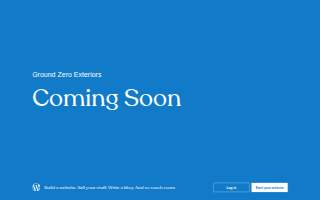 Ground Zero Exteriors website