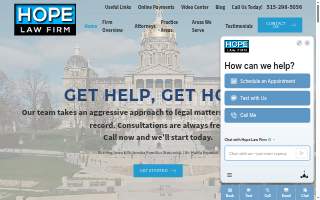 Hope Law Firm of South Sioux City website