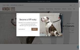 Knox Canine Training of Ankeny website