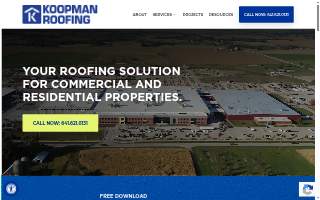 Koopman Roofing - West Des Moines website
