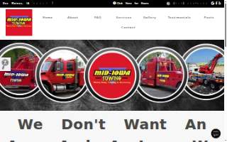 Mid-Iowa Towing website