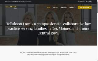 Tollakson Law of West Des Moines website