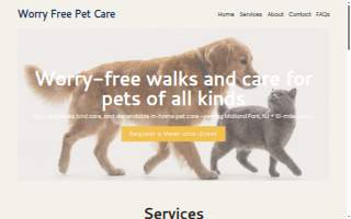 Worry Free Pet Care of West Des Moines website