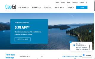 CapEd Credit Union of Boise website