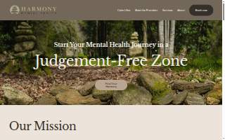 Harmony Mental Health website