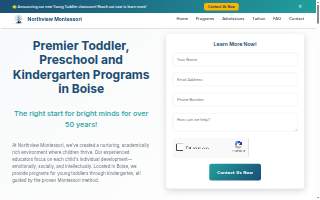 Northview Montessori Preschool and Kindergarten website