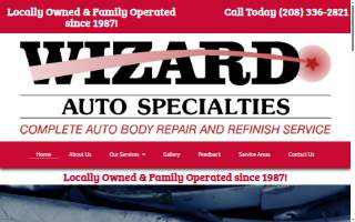 Wizard Auto Specialties website