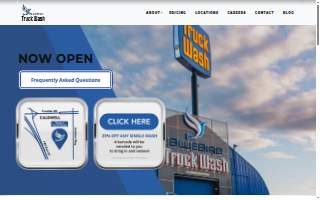 Bluebird Truck Wash website