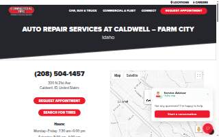 Commercial Tire of Caldwell website