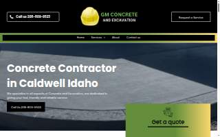 GM Concrete And Excavation website