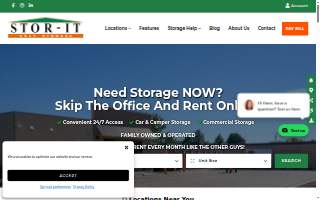 Stor-It Self Storage website