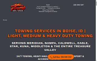 Torch Towing and Transport LLC of Caldwell website