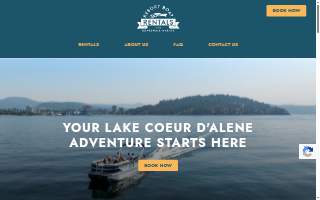 Coeur d'Alene Boat Rentals website