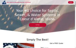 Coeur d'Alene Septic/Sewer/Water Systems website