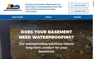 Premier Basement Systems of Post Falls website