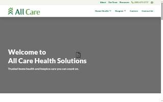 All Care Health Solutions website