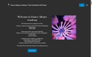 Dance Allegro Academy website