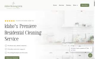 Idaho Cleaning Pros website