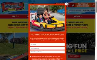Wahooz Family Fun Zone website