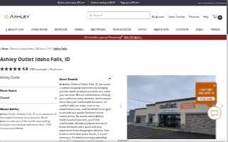 Ashley Outlet of Idaho Falls website