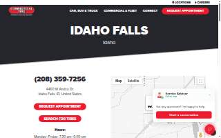 Commercial Tire of Idaho Falls website