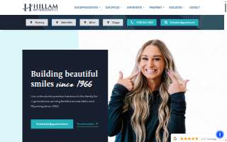 Hillam Orthodontics website