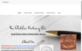 In Public Notary LLC Mobile Notary website