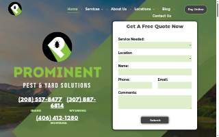 Prominent Pest Solutions website