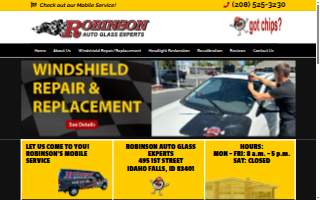 Robinson Auto Glass Experts website