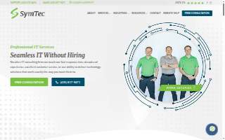 SymTec | Managed IT Services and Outsourced IT Support Company website