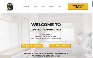 Top Shelf Handyman Pros website