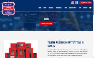 Crane Alarm Service of Kuna website