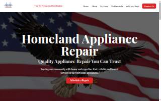 Homeland Appliance Repair website