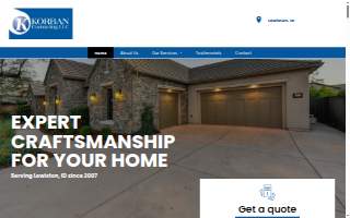 Korban Contracting, LLC website