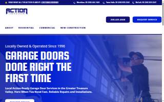 Action Garage Door website
