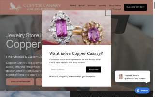 Copper Canary Fine Jewelry website