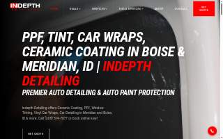 Indepth Detailing Idaho website