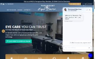 Paramount Eye Care website