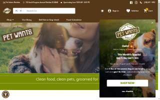 Pet Wants Meridian website