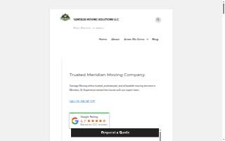 Vantage Moving Solutions website