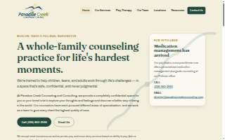 Paradise Creek Counseling website