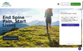 Mountain West Spine website