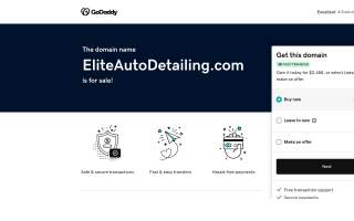 Elite Auto Detailing website